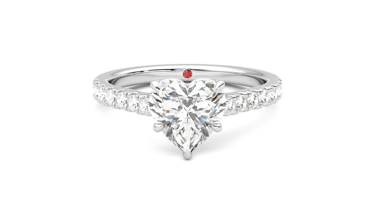 Taylor & Hart Aurora Heart Engagement Ring 360 detail 01