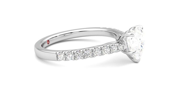 Taylor & Hart Aurora Heart Engagement Ring 360 degree image 8