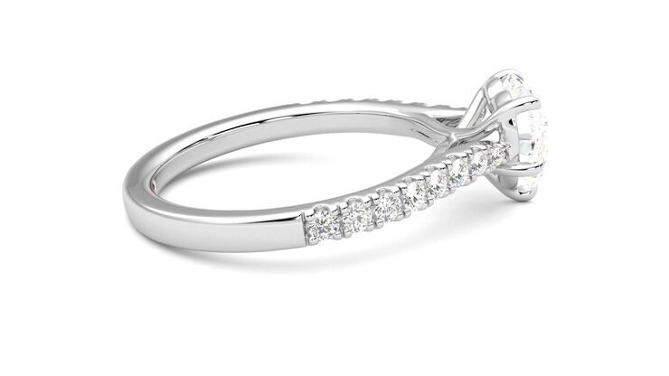 Taylor & Hart Aurora Heart Engagement Ring 360 degree image 10