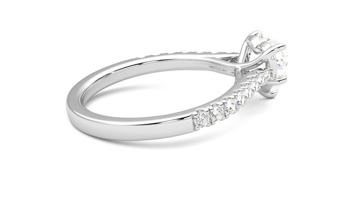 Taylor & Hart Aurora Heart Engagement Ring 360 degree image 11