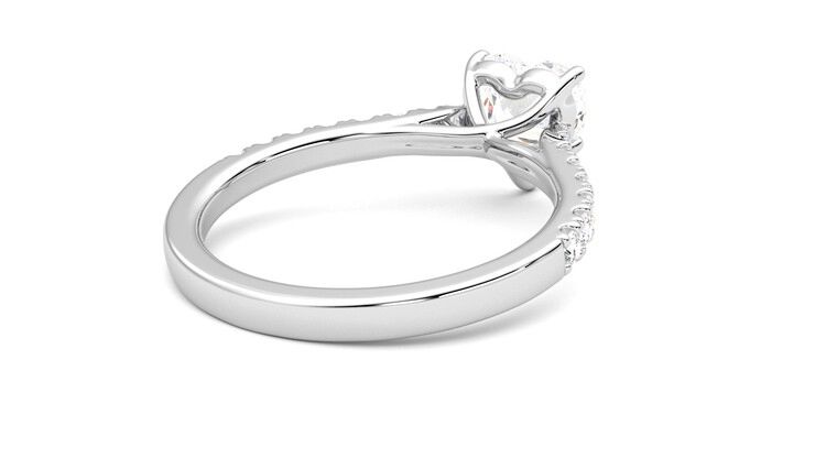 Taylor & Hart Aurora Heart Engagement Ring 360 degree image 13