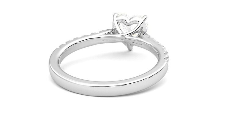 Taylor & Hart Aurora Heart Engagement Ring 360 degree image 14
