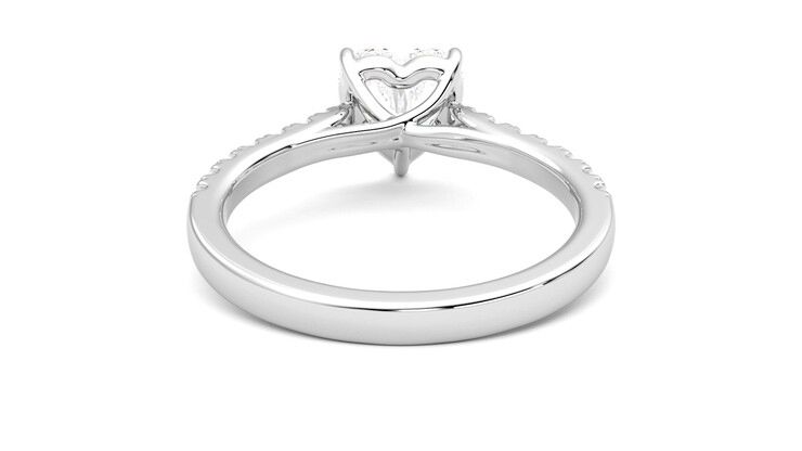 Taylor & Hart Aurora Heart Engagement Ring 360 degree image 15