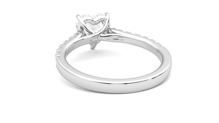 Taylor & Hart Aurora Heart Engagement Ring 360 degree image 16