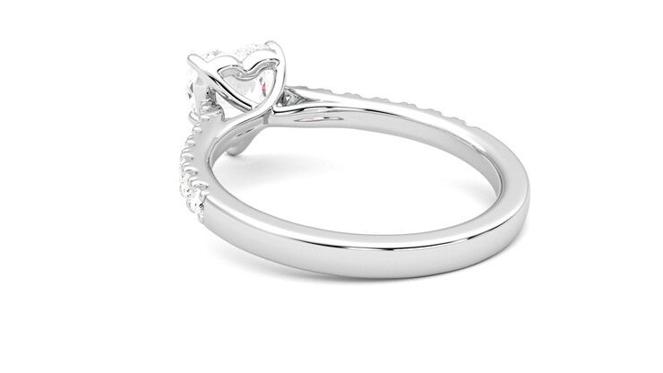 Taylor & Hart Aurora Heart Engagement Ring 360 degree image 17