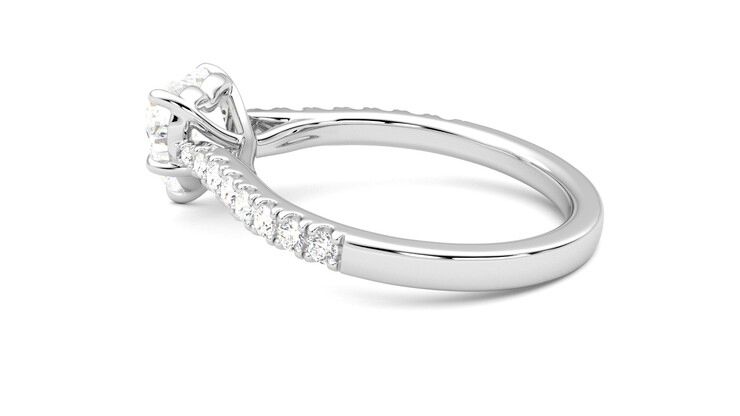 Taylor & Hart Aurora Heart Engagement Ring 360 degree image 19