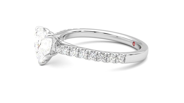 Taylor & Hart Aurora Heart Engagement Ring 360 degree image 22
