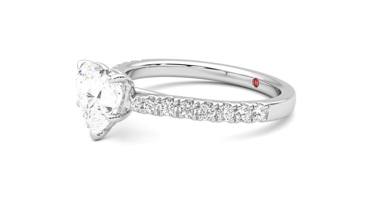 Taylor & Hart Aurora Heart Engagement Ring 360 degree image 23