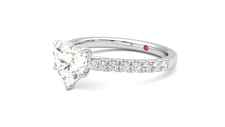 Taylor & Hart Aurora Heart Engagement Ring 360 degree image 24