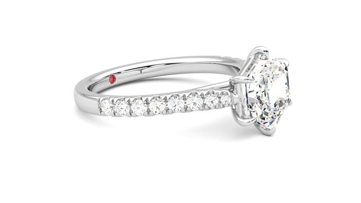 Taylor & Hart Aurora Hexagonal Engagement Ring 360 degree image 7