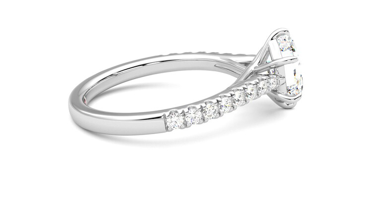 Taylor & Hart Aurora Hexagonal Engagement Ring 360 degree image 10