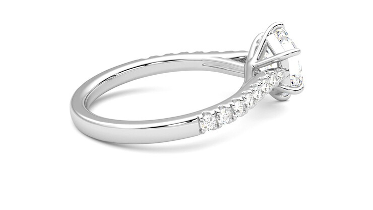 Taylor & Hart Aurora Hexagonal Engagement Ring 360 degree image 11