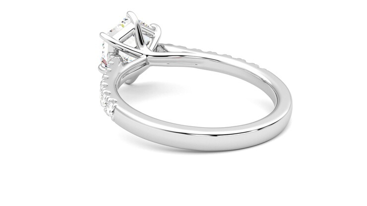 Taylor & Hart Aurora Hexagonal Engagement Ring 360 degree image 17