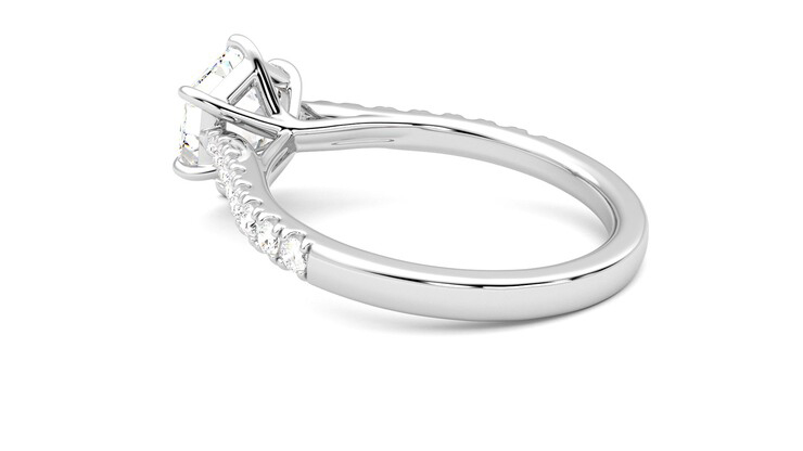Taylor & Hart Aurora Hexagonal Engagement Ring 360 degree image 18