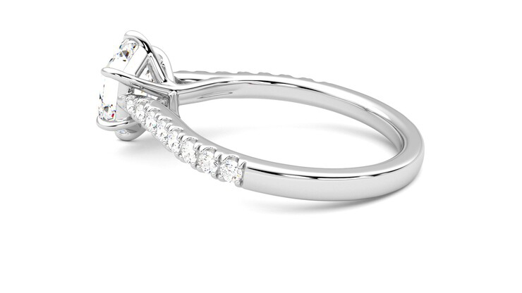 Taylor & Hart Aurora Hexagonal Engagement Ring 360 degree image 19