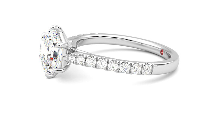 Taylor & Hart Aurora Hexagonal Engagement Ring 360 degree image 22