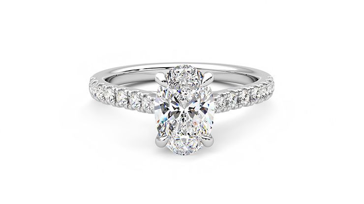Taylor & Hart Aurora Oval Engagement Ring 360 degree image 1