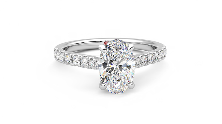 Taylor & Hart Aurora Oval Engagement Ring 360 degree image 2
