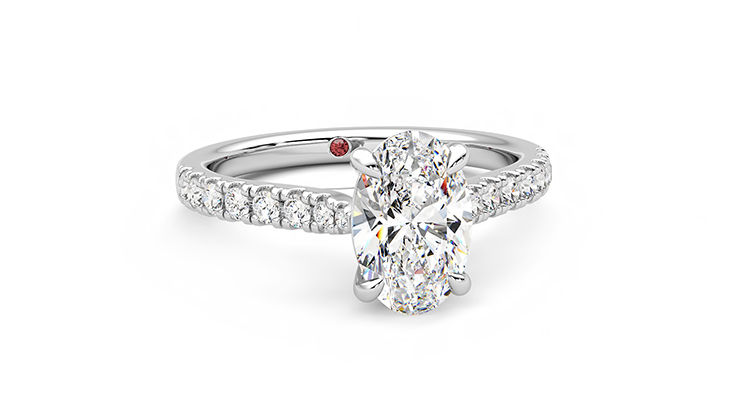 Taylor & Hart Aurora Oval Engagement Ring 360 degree image 3
