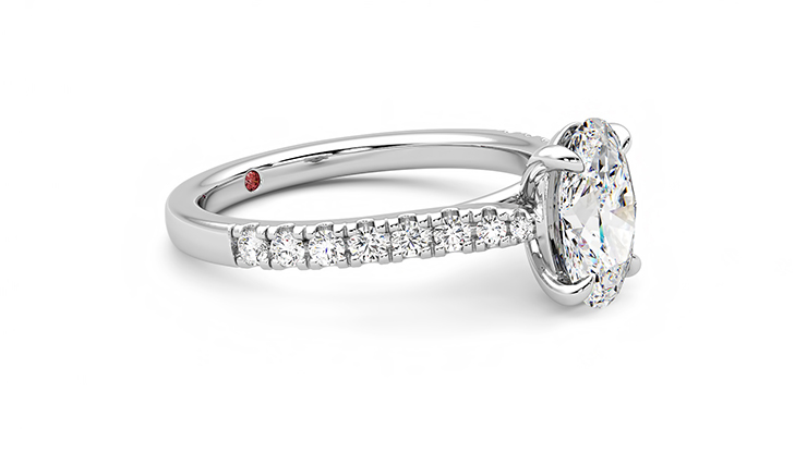 Taylor & Hart Aurora Oval Engagement Ring 360 degree image 7