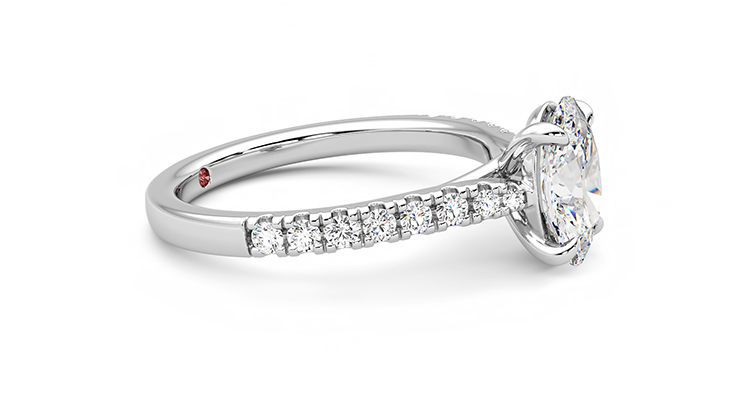 Taylor & Hart Aurora Oval Engagement Ring 360 degree image 8