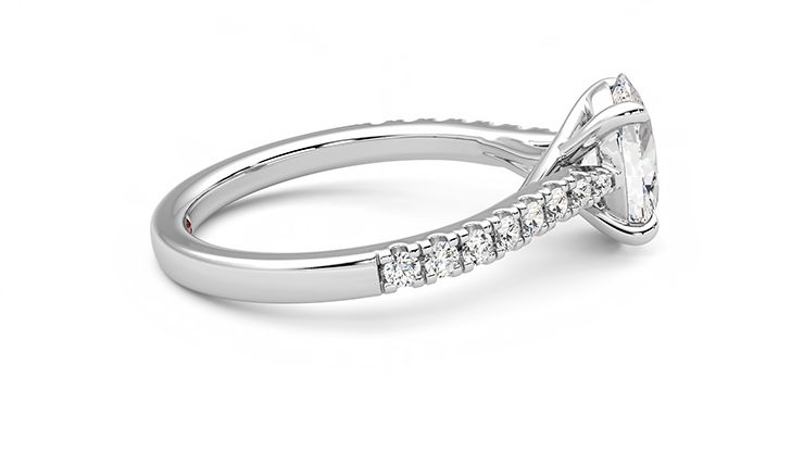Taylor & Hart Aurora Oval Engagement Ring 360 degree image 10