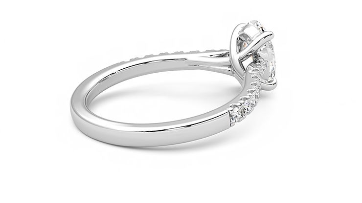 Taylor & Hart Aurora Oval Engagement Ring 360 degree image 12