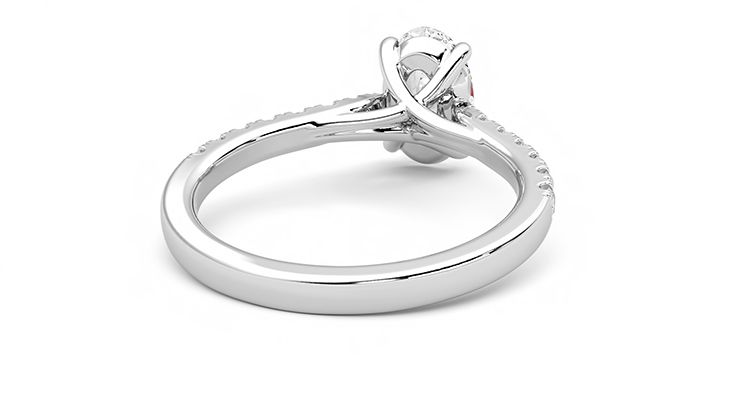 Taylor & Hart Aurora Oval Engagement Ring 360 degree image 14