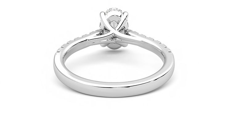 Taylor & Hart Aurora Oval Engagement Ring 360 degree image 15