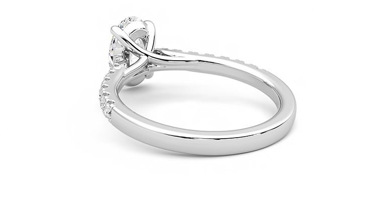 Taylor & Hart Aurora Oval Engagement Ring 360 degree image 17