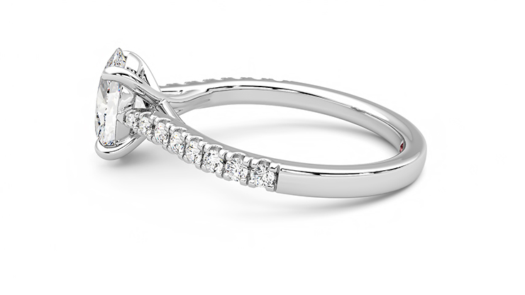 Taylor & Hart Aurora Oval Engagement Ring 360 degree image 20