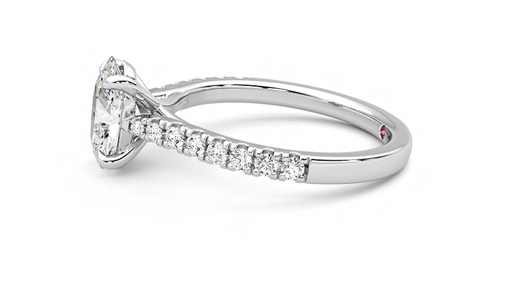 Taylor & Hart Aurora Oval Engagement Ring 360 degree image 21