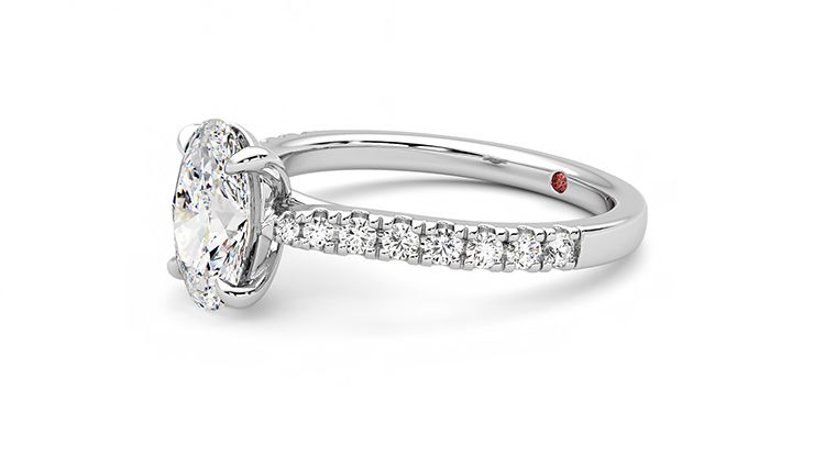 Taylor & Hart Aurora Oval Engagement Ring 360 degree image 23