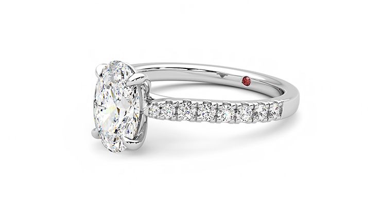Taylor & Hart Aurora Oval Engagement Ring 360 degree image 24