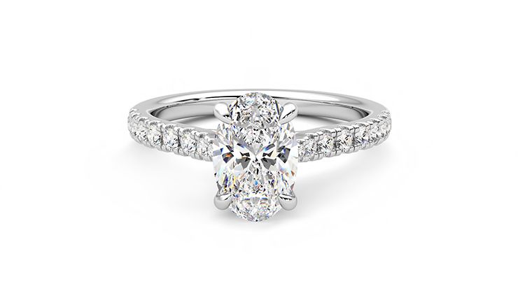Taylor & Hart Aurora Oval Engagement Ring 360 degree image 29