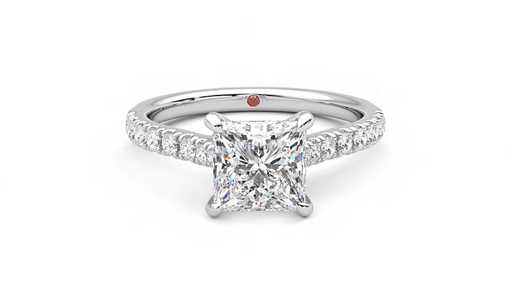 Taylor & Hart Aurora Princess Engagement Ring 360 degree image 1