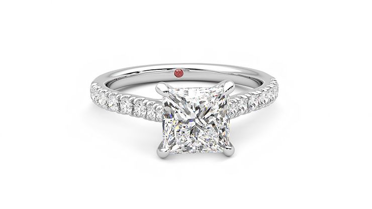 Taylor & Hart Aurora Princess Engagement Ring 360 degree image 2