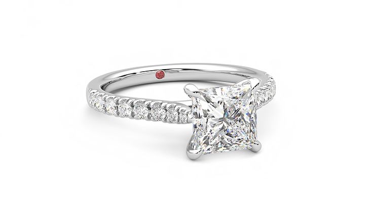 Taylor & Hart Aurora Princess Engagement Ring 360 degree image 4