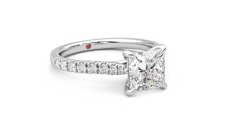 Taylor & Hart Aurora Princess Engagement Ring 360 degree image 5