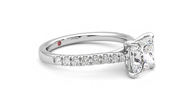 Taylor & Hart Aurora Princess Engagement Ring 360 degree image 7