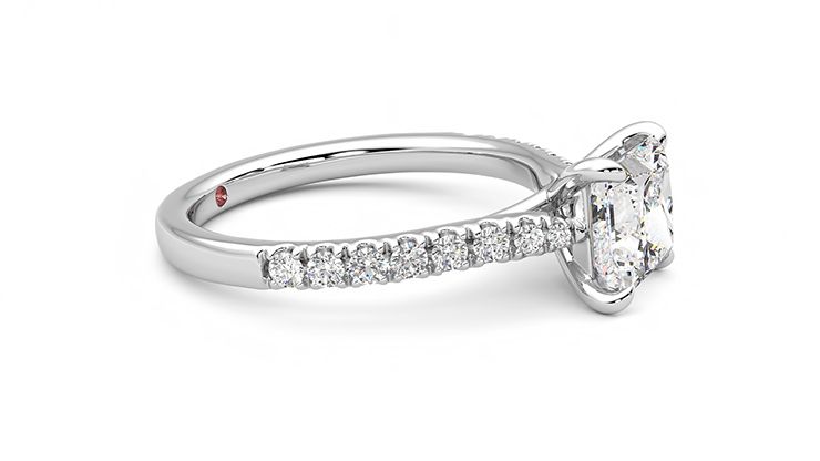 Taylor & Hart Aurora Princess Engagement Ring 360 degree image 8