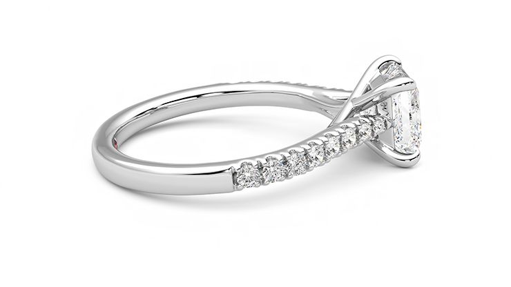 Taylor & Hart Aurora Princess Engagement Ring 360 degree image 10