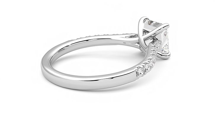 Taylor & Hart Aurora Princess Engagement Ring 360 degree image 12