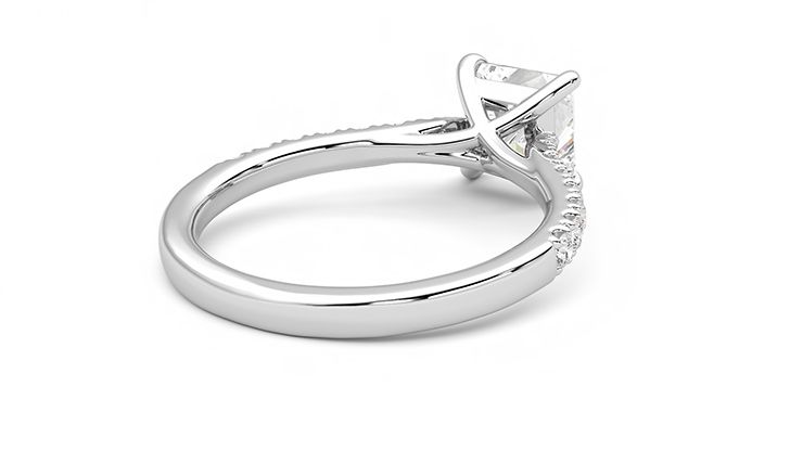 Taylor & Hart Aurora Princess Engagement Ring 360 degree image 13