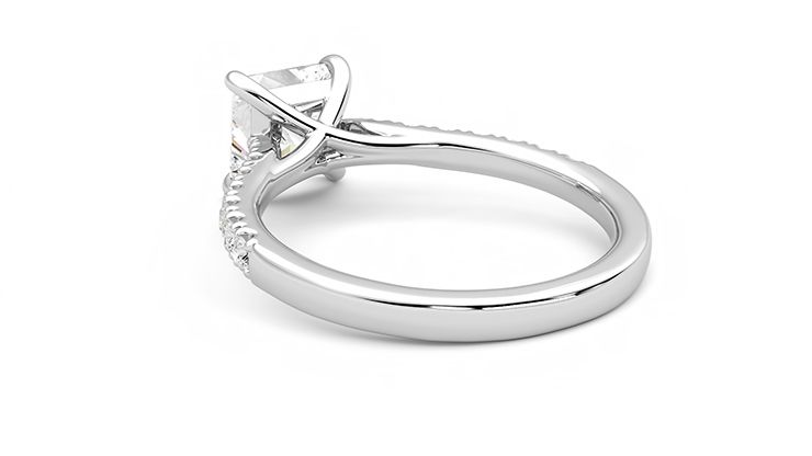 Taylor & Hart Aurora Princess Engagement Ring 360 degree image 17