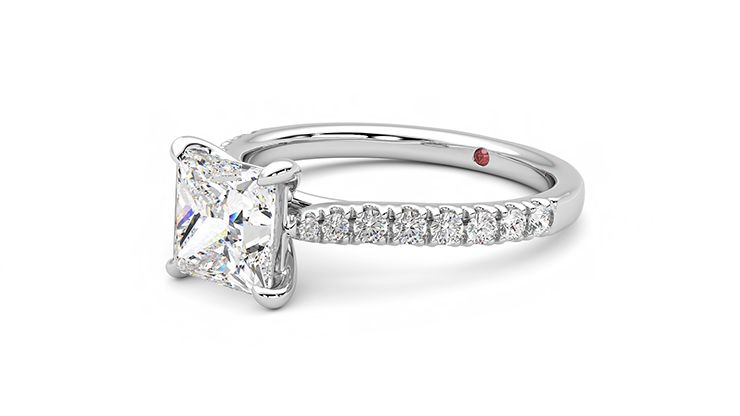 Taylor & Hart Aurora Princess Engagement Ring 360 degree image 24