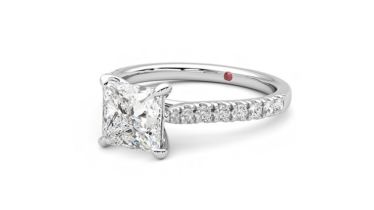 Taylor & Hart Aurora Princess Engagement Ring 360 degree image 25
