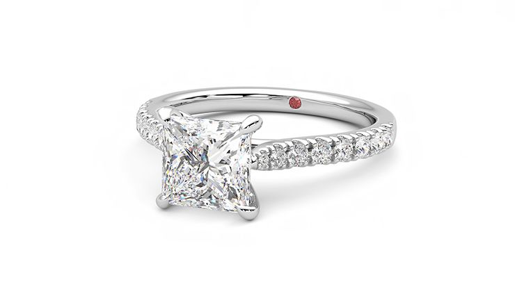 Taylor & Hart Aurora Princess Engagement Ring 360 degree image 26