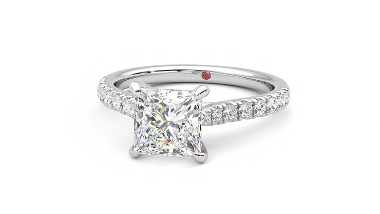 Taylor & Hart Aurora Princess Engagement Ring 360 degree image 27