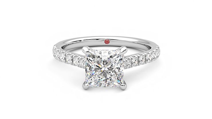 Taylor & Hart Aurora Princess Engagement Ring 360 degree image 29